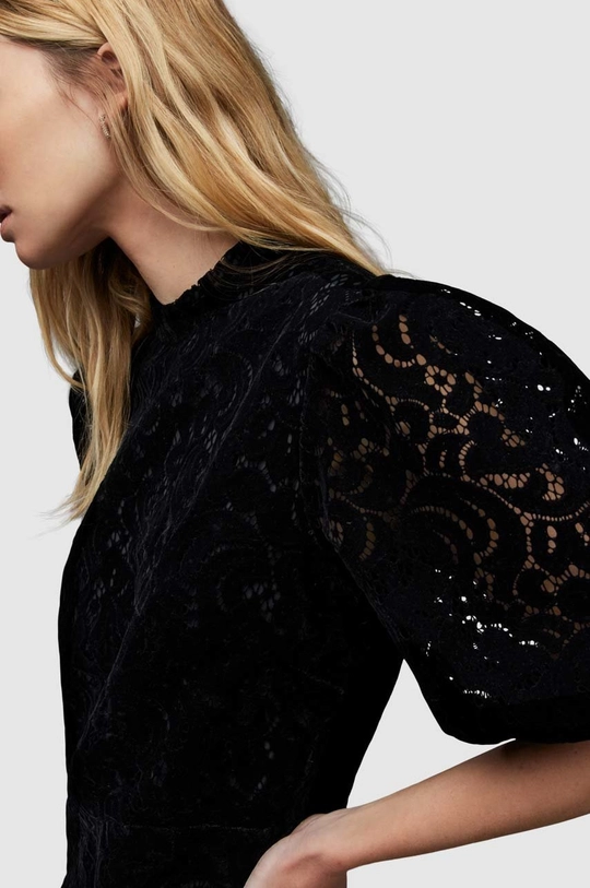 AllSaints sukienka CAMILA LACE DRESS czarny