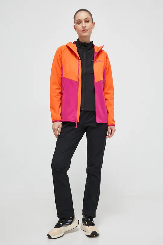 Outdoor jakna Jack Wolfskin Go Hike Softshell narančasta