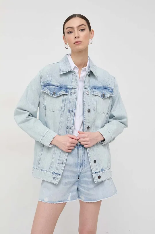 modra Jeans jakna Armani Exchange Ženski