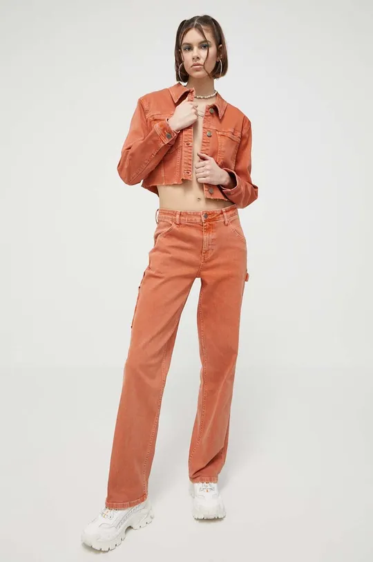 Jeans jakna Guess Originals oranžna