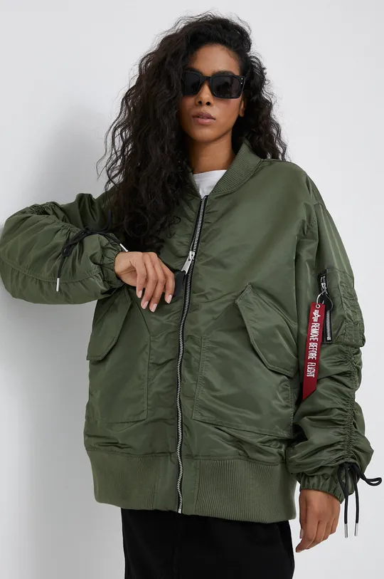 zelena Bomber jakna Alpha Industries Ženski