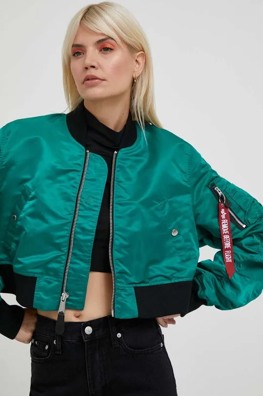 turkusowy Alpha Industries kurtka MA-1 BOXY WMN