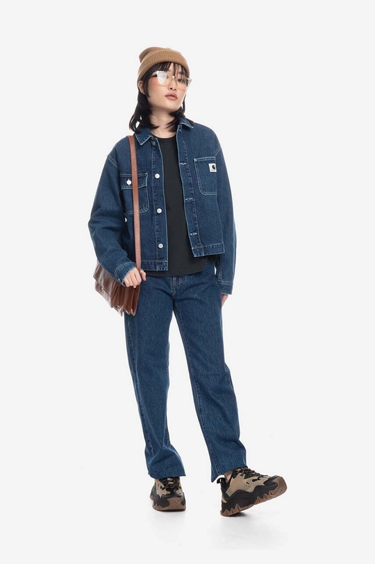 Carhartt WIP kurtka jeansowa bawełniana niebieski