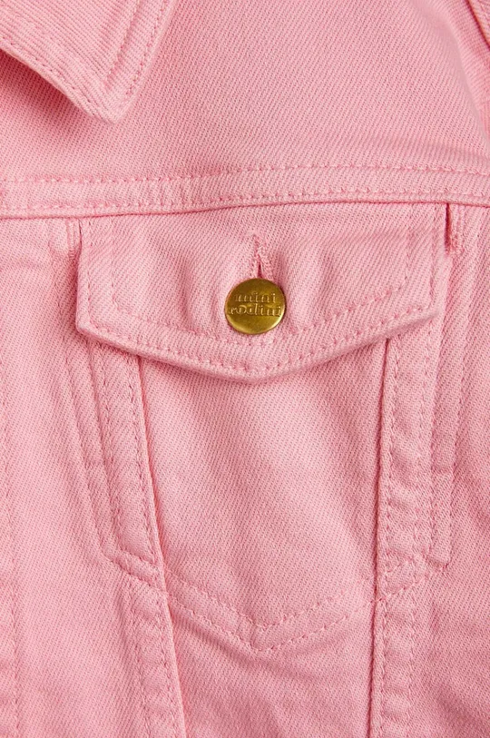 różowy Mini Rodini kurtka jeansowa bawełniana