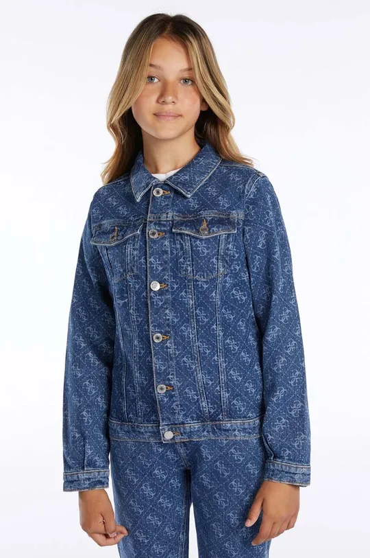 plava Dječja traper jakna Guess Za djevojčice