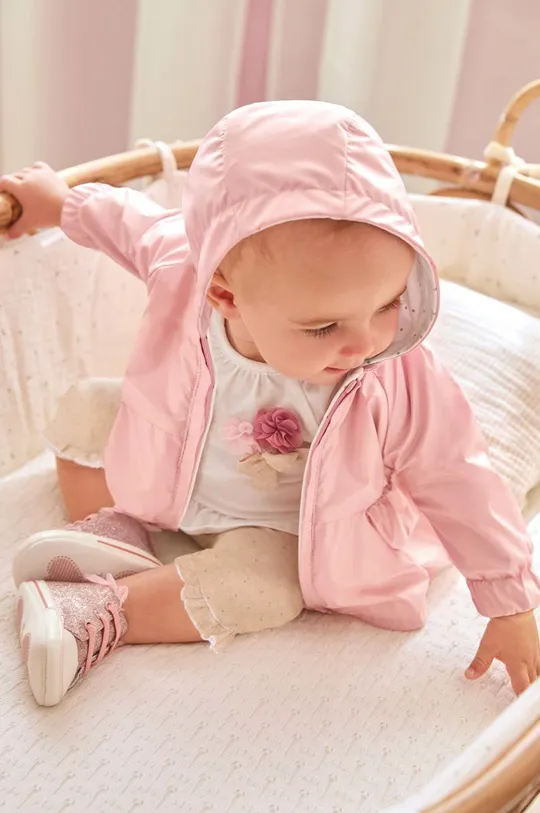 różowy Mayoral Newborn kurtka dwustronna niemowlęca Dziewczęcy