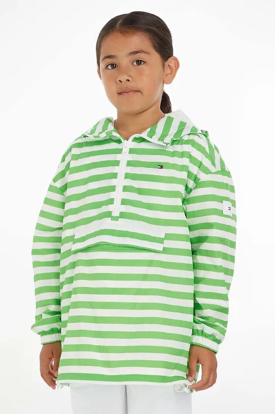 зелений Дитяча куртка Tommy Hilfiger Для дівчаток