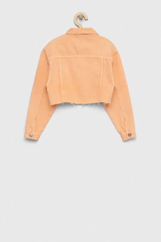 Detská rifľová bunda Calvin Klein Jeans oranžová