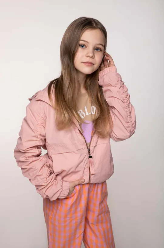 розовый Детская куртка Coccodrillo Для девочек