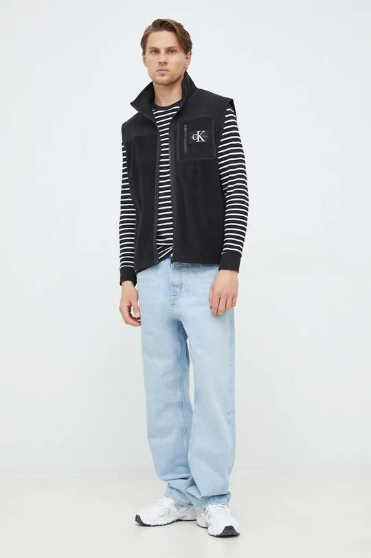 Αμάνικο μπουφάν Calvin Klein Jeans μαύρο