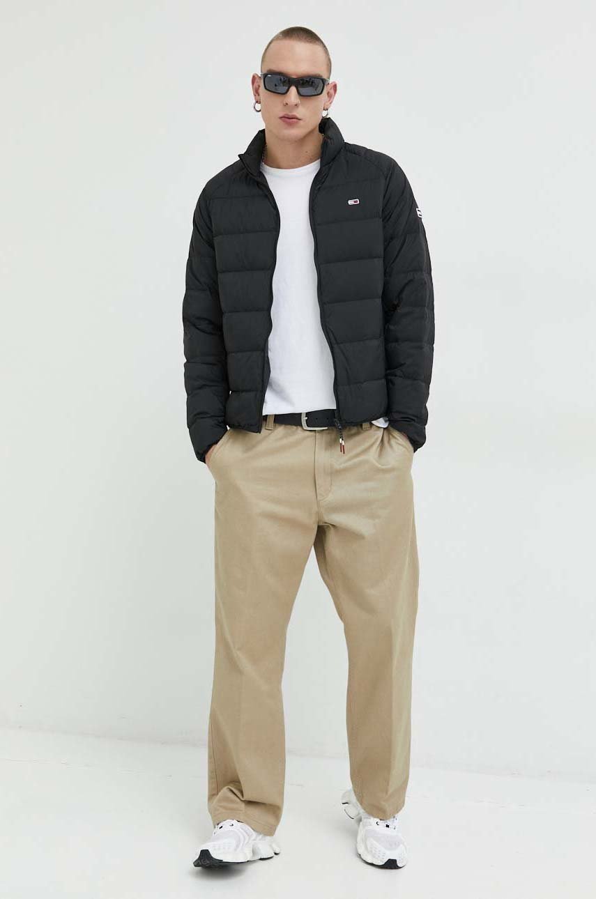 Tommy Jeans geaca de puf negru
