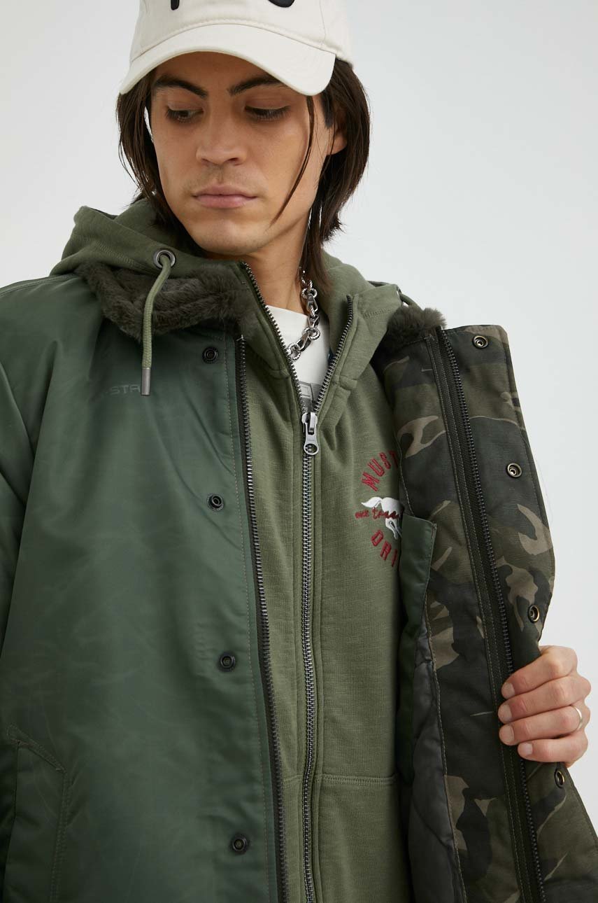G-Star Raw kurtka męska kolor zielony przejściowa | Answear.com