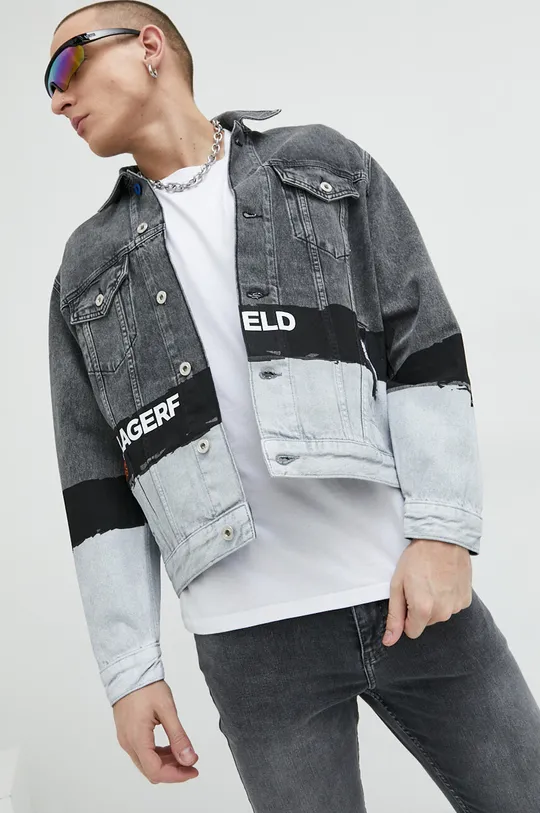 siva Jeans jakna Karl Lagerfeld Jeans Moški