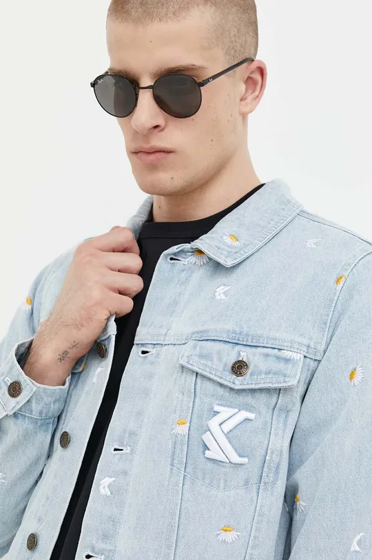 niebieski Karl Kani kurtka jeansowa