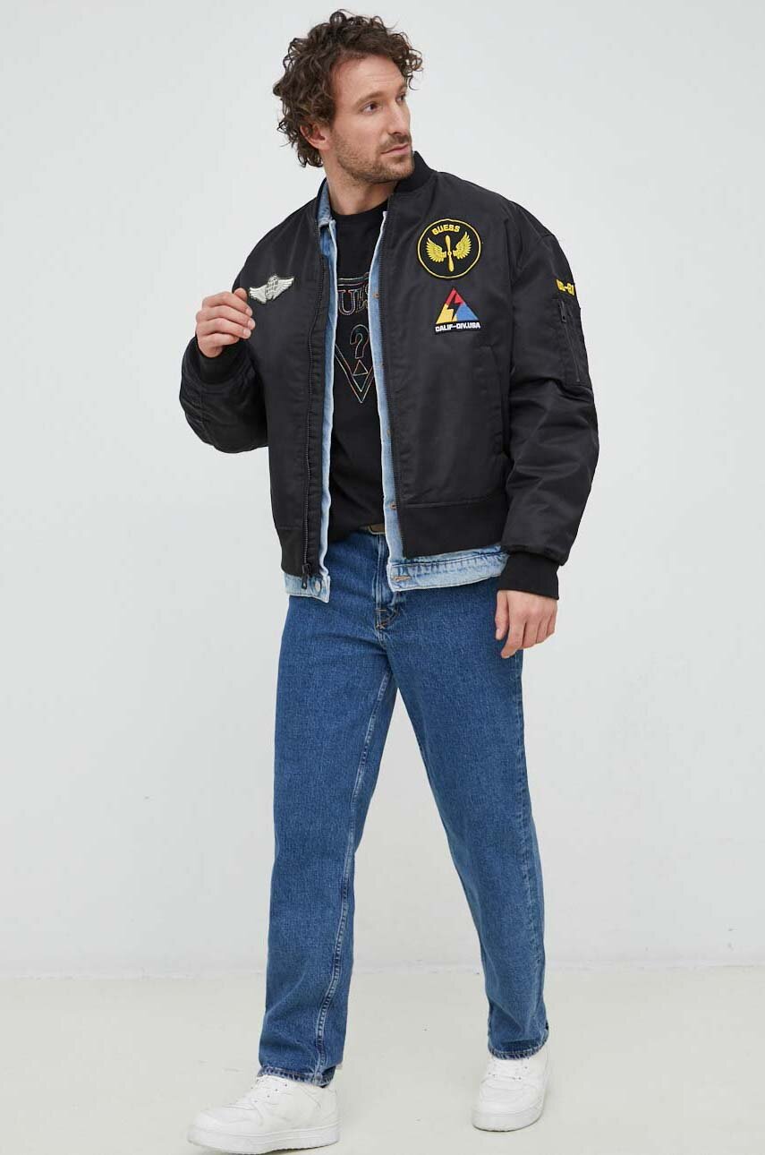 Guess kurtka bomber czarny