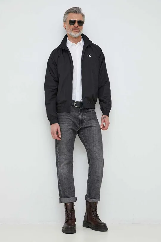 črna Bomber jakna Calvin Klein Jeans Moški