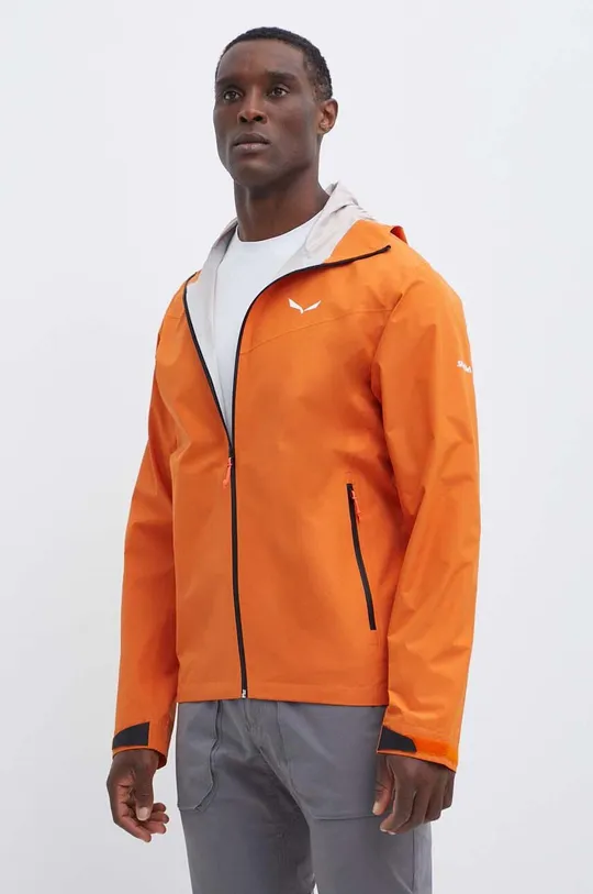arancione Salewa giacca da esterno Puez Aqua 4 PTX 2.5L Uomo