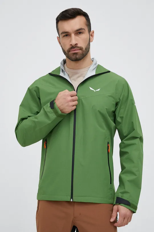 зелений Куртка outdoor Salewa Puez Aqua 4 PTX 2.5L Чоловічий