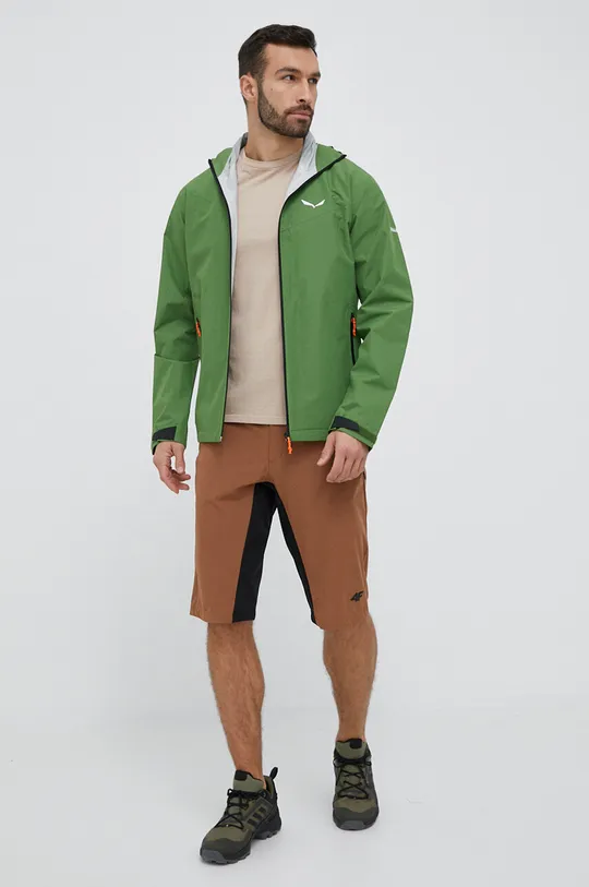 Куртка outdoor Salewa Puez Aqua 4 PTX 2.5L зелёный