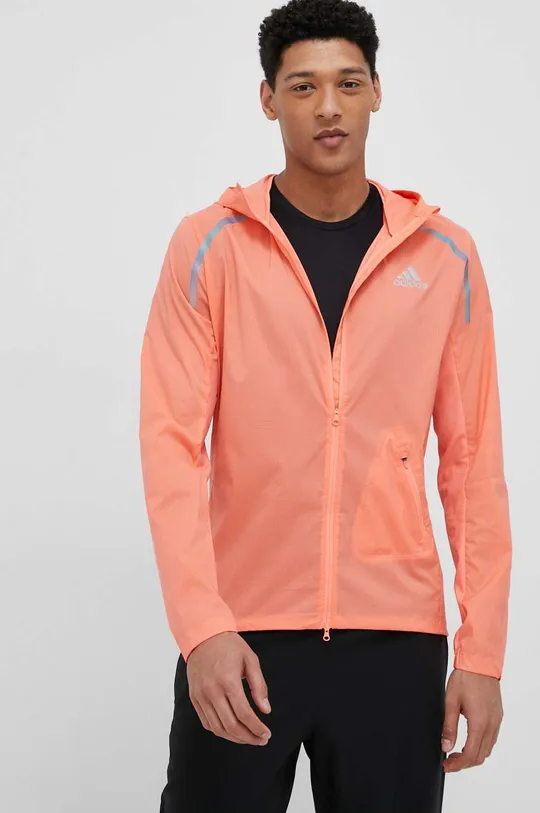 pomarańczowy adidas Performance kurtka do biegania Marathon Męski