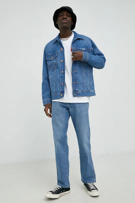 Jeans jakna Wrangler modra