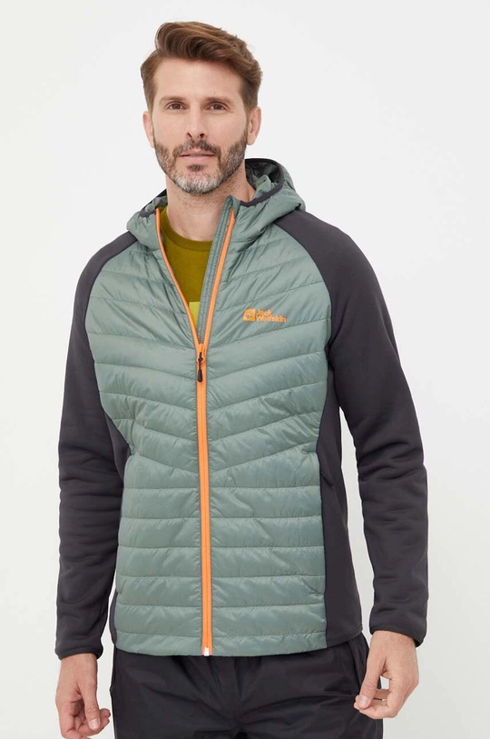 zielony Jack Wolfskin kurtka sportowa Routeburn Pro Hybrid Męski