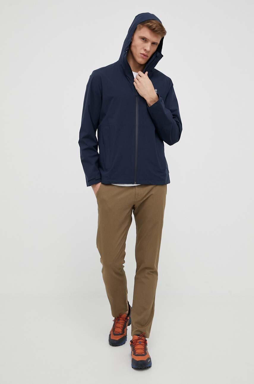 Куртка outdoor Jack Wolfskin Pack & Go Shell колір синій | ANSWEAR.ua