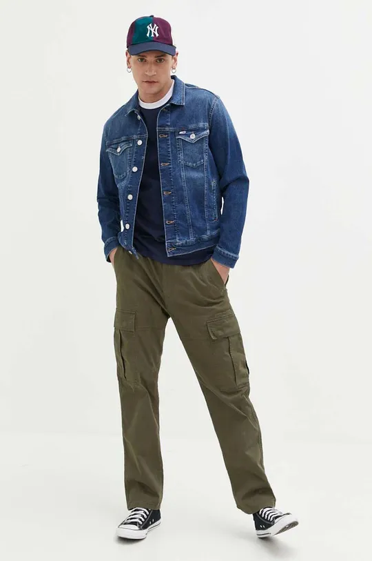 Tommy Jeans kurtka jeansowa granatowy