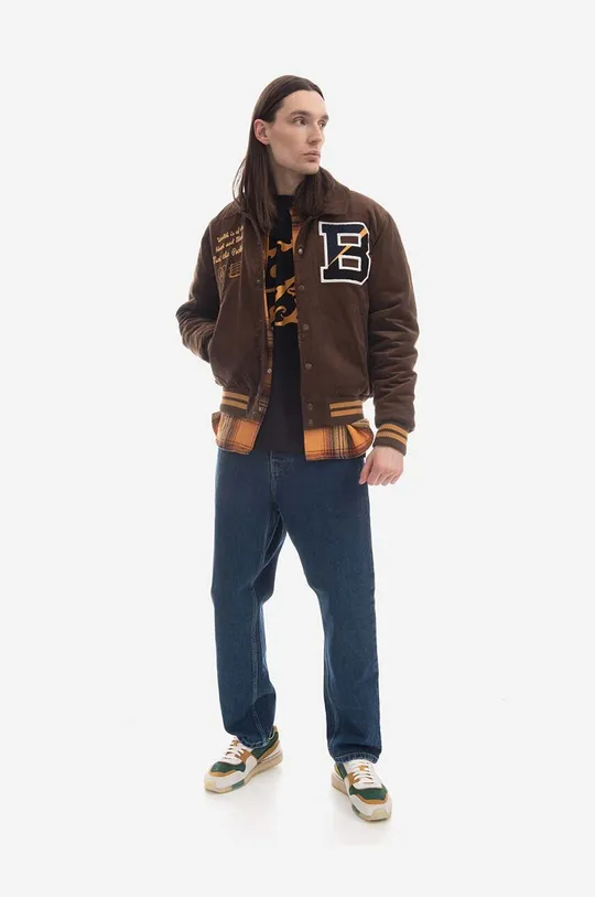 Billionaire Boys Club bomber jacket Corduroy Collared Varsity Jacket brown