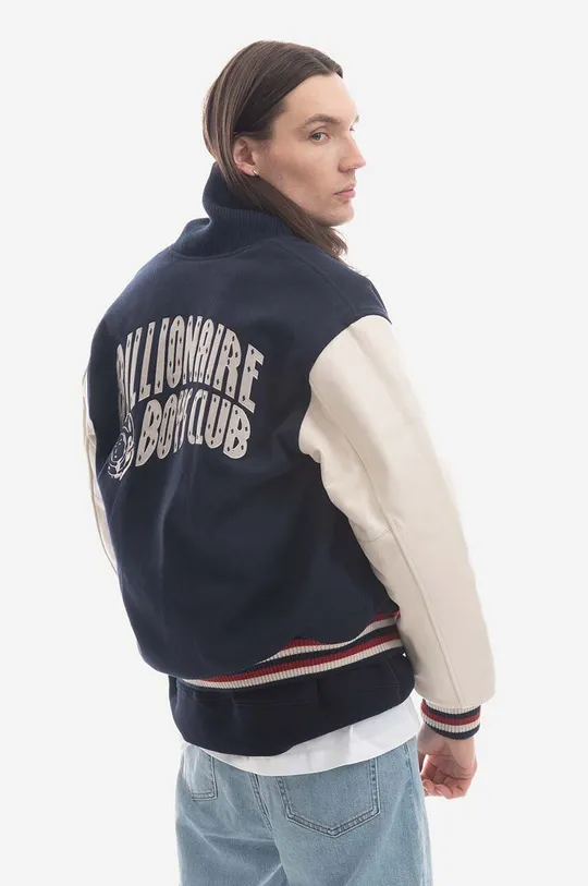 Billionaire Boys Club wool blend bomber jacket Leather Sleeve Astro Varsity Jack  Insole: 100% Polyester Filling: 100% Polyester Basic material: 60% Polyester, 40% Wool Material 1: 100% Natural leather