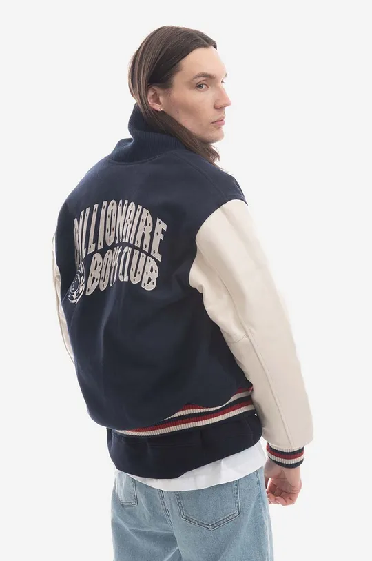 Billionaire Boys Club kurtka bomber z domieszką wełny Leather Sleeve Astro Varsity Jack Materiał zasadniczy: 60 % Poliester, 40 % Wełna, Podszewka: 100 % Poliester, Wypełnienie: 100 % Poliester, Materiał 1: 100 % Skóra naturalna