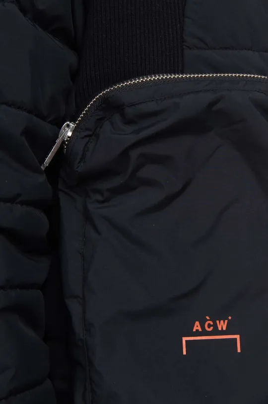 fekete A-COLD-WALL* rövid kabát Asymmetric Padded Jacket