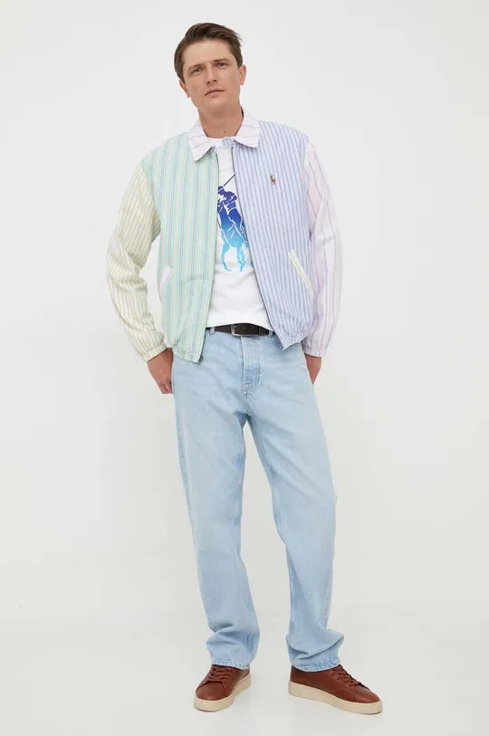 Βαμβακερό σακάκι Polo Ralph Lauren πολύχρωμο
