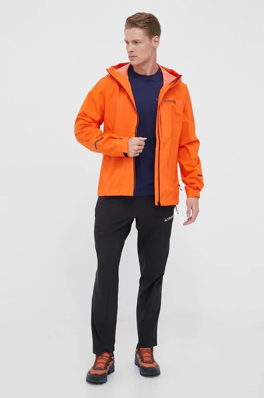 Vodoodporna jakna adidas TERREX Multi Rain.RDY oranžna