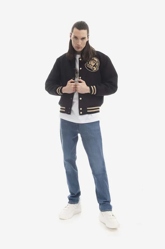 Bomber jakna s primjesom vune Billionaire Boys Club Astro Varsity Jacket crna