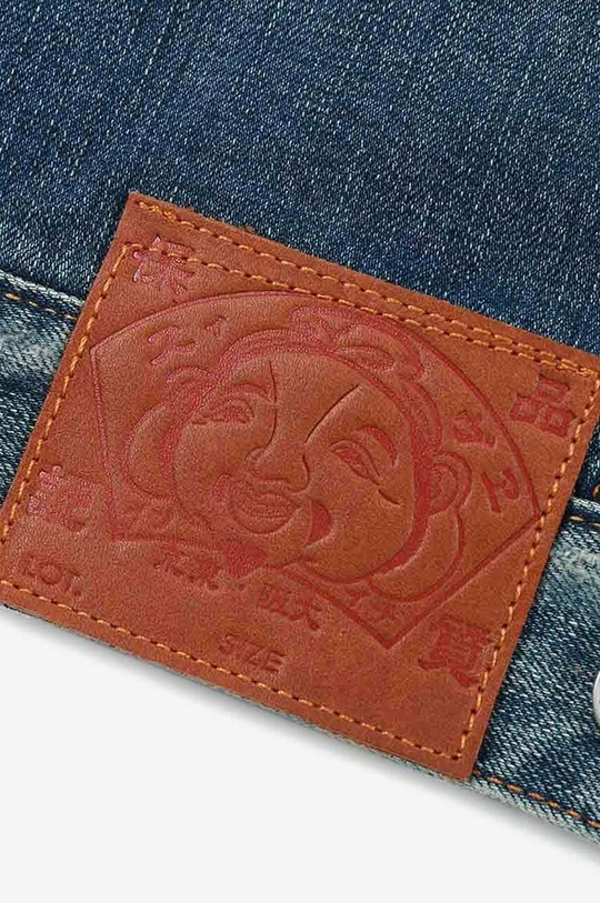 Džínová bunda Evisu Kamon Embossed Denim Jacket modrá