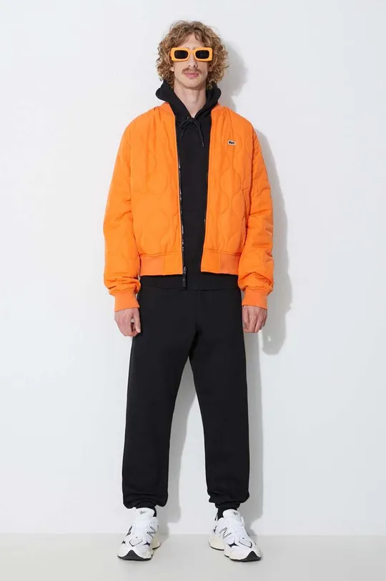 Lacoste reversible bomber jacket orange