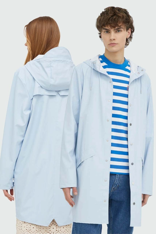 modrá Nepremokavá bunda Rains 12020 Long Jacket Unisex