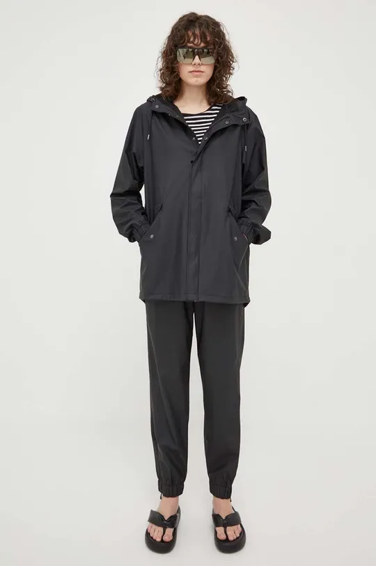Rains giacca impermeabile 18010 Fishtail Jacket nero
