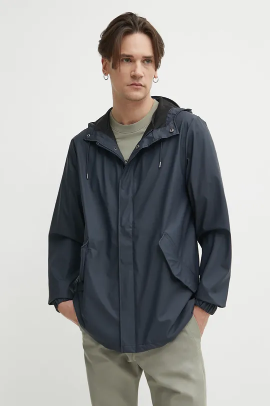 blu navy Rains giacca 18010 Fishtail Jacket Unisex