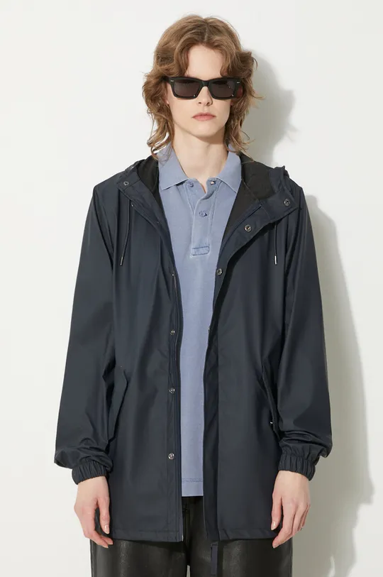 тёмно-синий Куртка Rains 18010 Fishtail Jacket Unisex