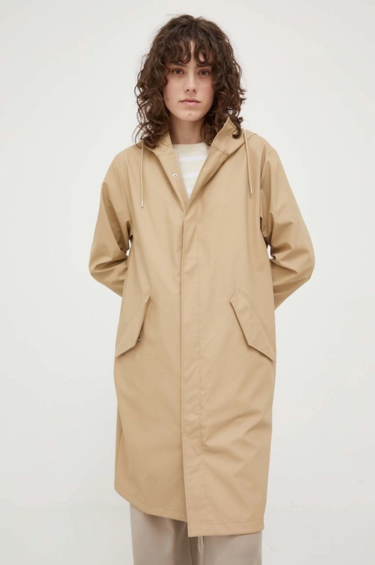 Rains rain jacket 18140 Fishtail Parka beige