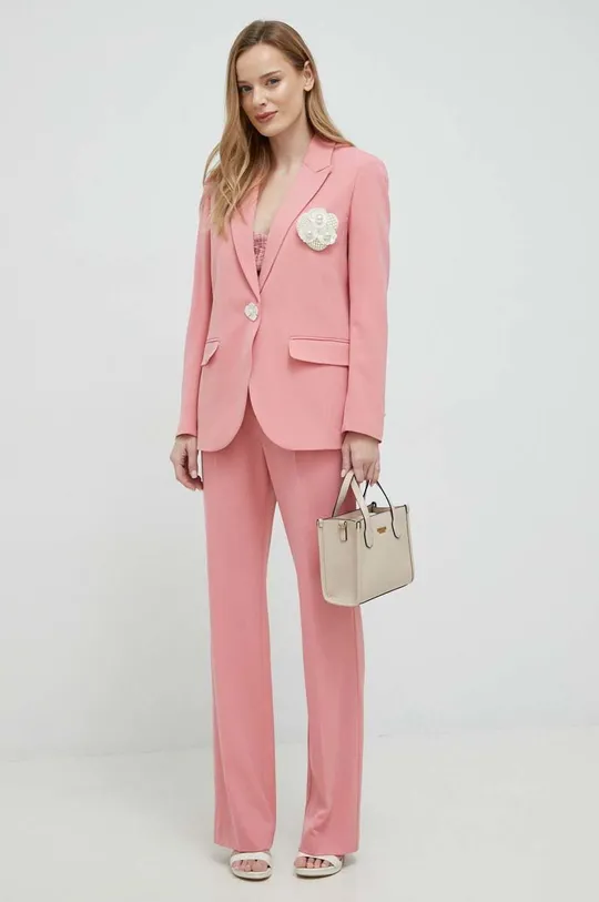 Пиджак с примесью шерсти Custommade Fabiana розовый