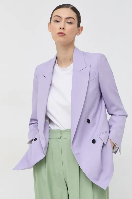 фиолетовой Пиджак с примесью шерсти Karl Lagerfeld Женский