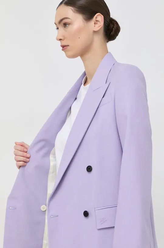 Karl Lagerfeld blazer con aggiunta di lana