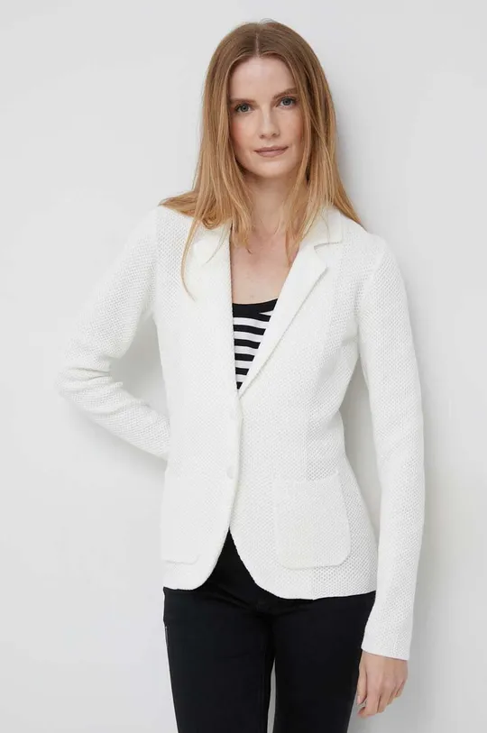 λευκό Βαμβακερό blazer Sisley Γυναικεία