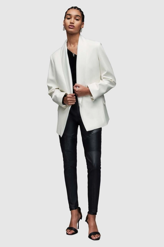 AllSaints marynarka TUX BLAZER Materiał zasadniczy: 60 % Poliester z recyklingu, 28 % Wiskoza, 7 % Bawełna, 5 % Elastan, Podszewka: 100 % Poliester z recyklingu