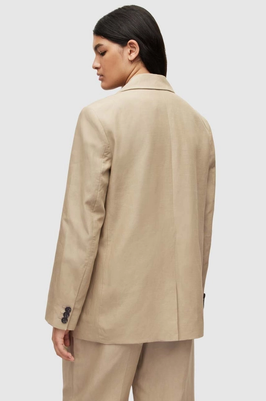 beige AllSaints giacca in lino misto