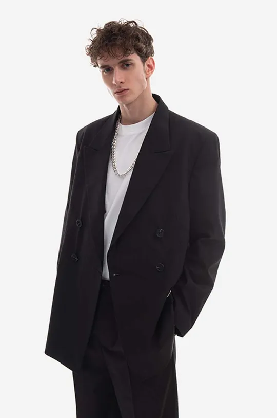 black Han Kjøbenhavn wool blend jacket Boxy Suit Blazer Men’s