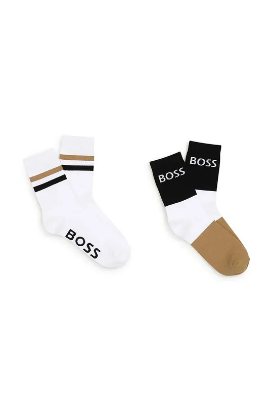 bela Otroške nogavice BOSS 2-pack Fantovski